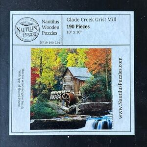 Nautilus Glade Creek Grist Mill Wooden Puzzle with Autumn Colors